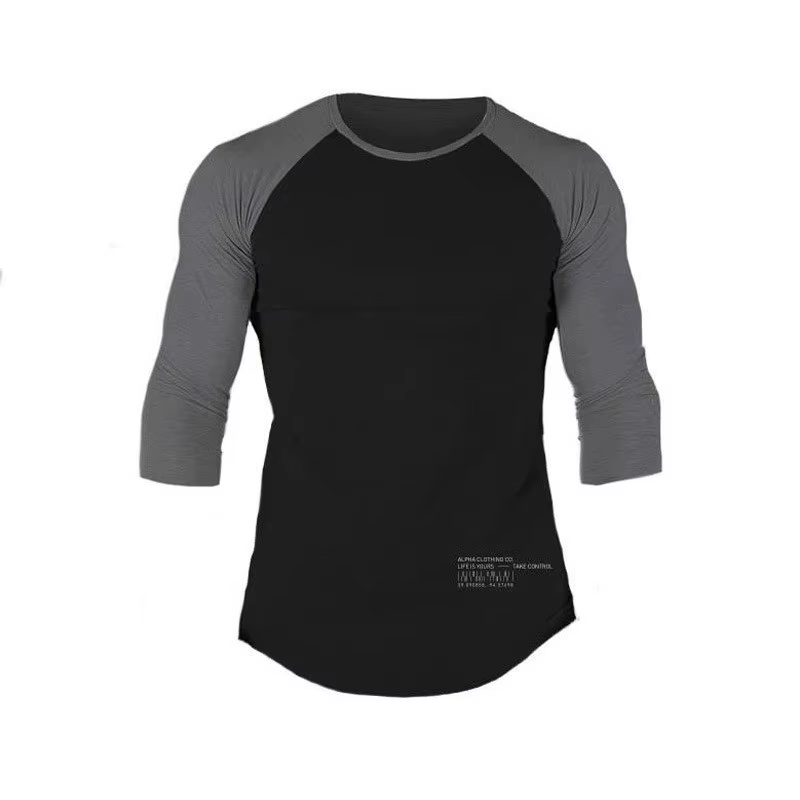T-shirt à manches 3/4 en coton pour homme