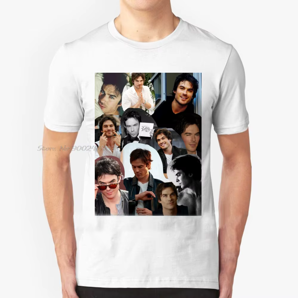 Ian Somerhalder conception personnalisée impression pour hommes femmes coton t-shirt t-shirts Ian