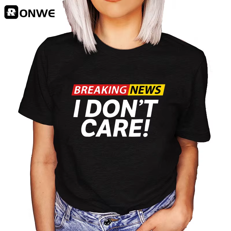 T-shirt noir graphique drôle pour femme