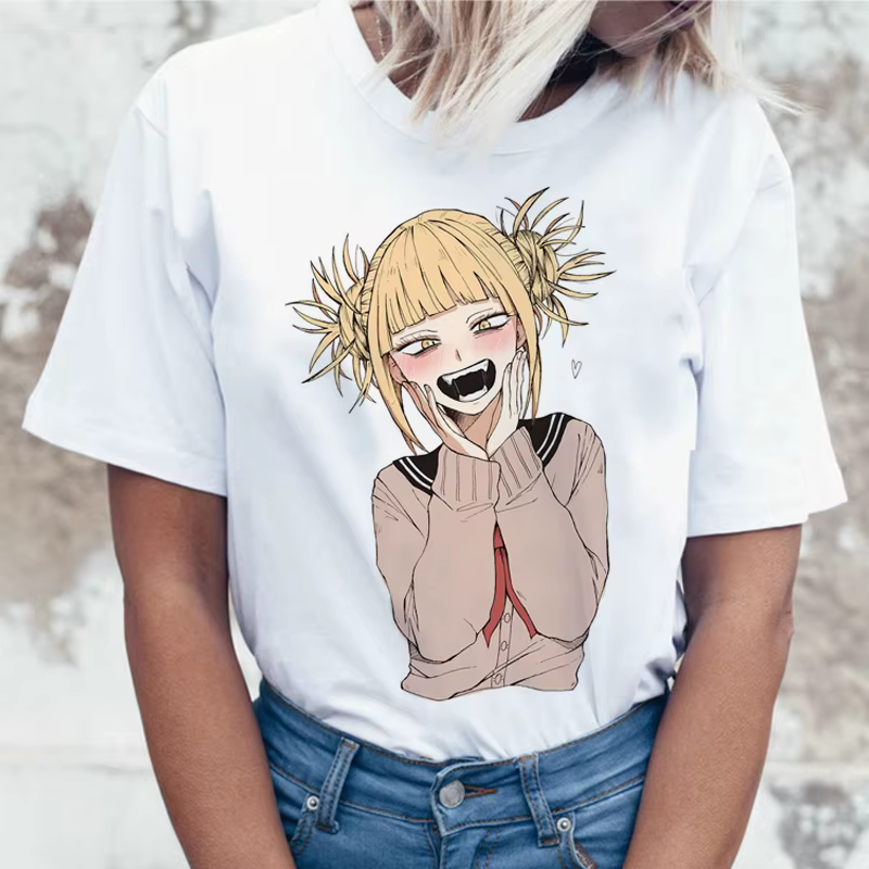 Ahegao-T-shirt dessin animé pour femme