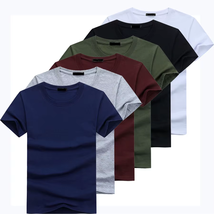 2026 6 pièces/lot T-shirts pour hommes de haute qualité