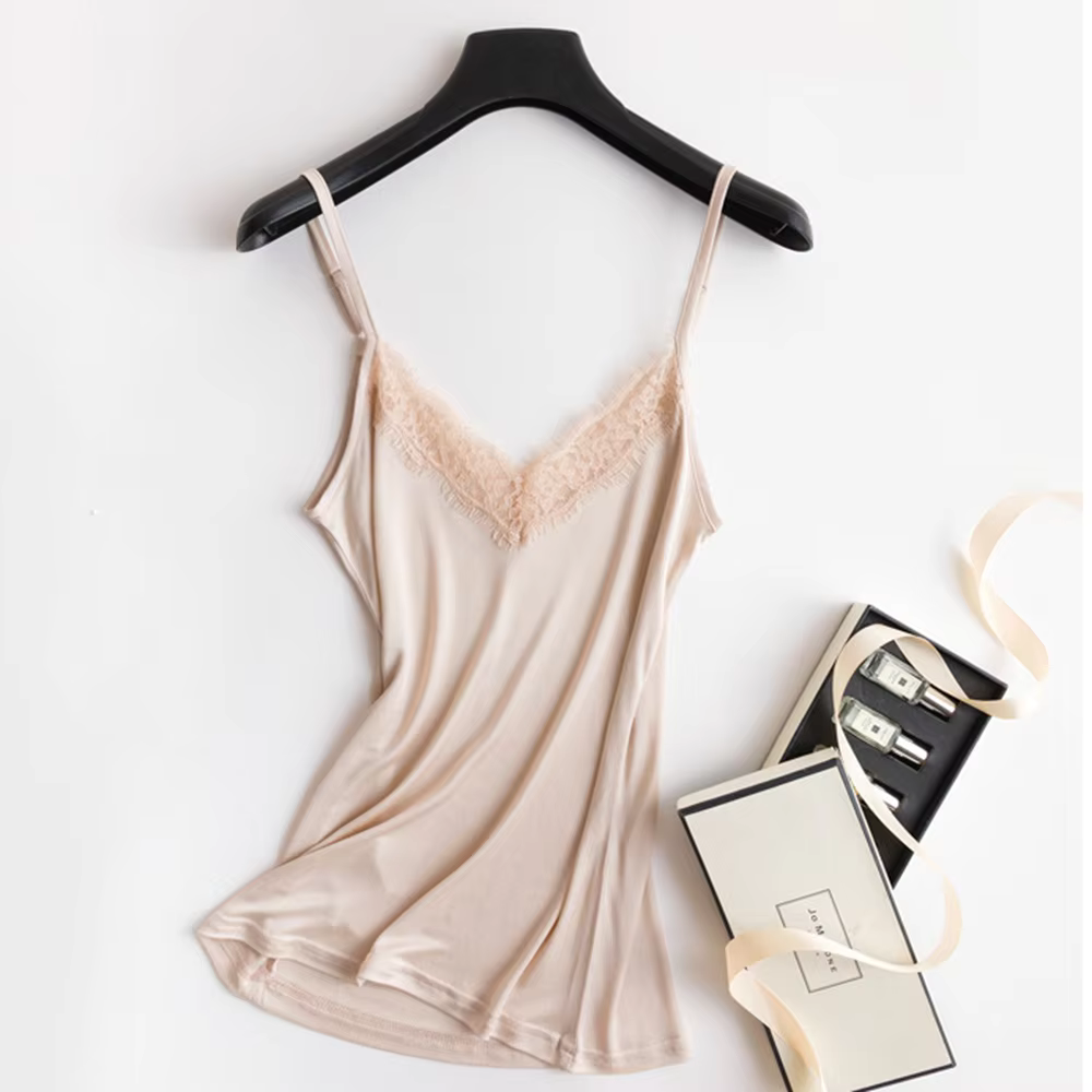 Soie debardeur femme dentelle femmes sous vetement satin