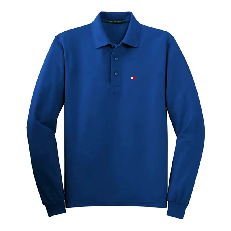 Nouveau Design Polos chemises hommes automne respirant 100% coton