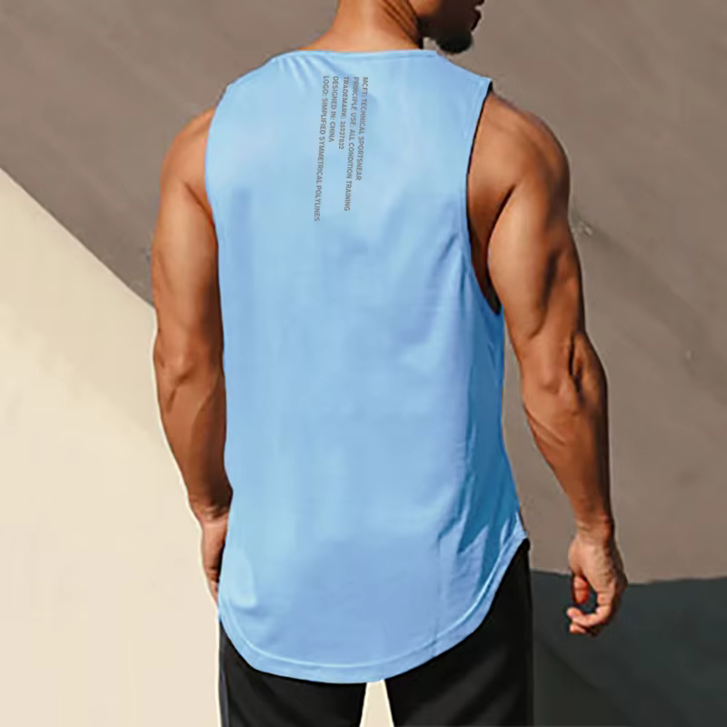 Muscleguys débardeur de gymnastique hommes musculation Singlet Fitness Stringer chemise sans manches maille séchage