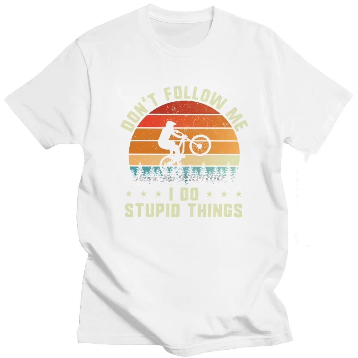 T-shirt en coton Don't Follow Me I Do Things pour homme