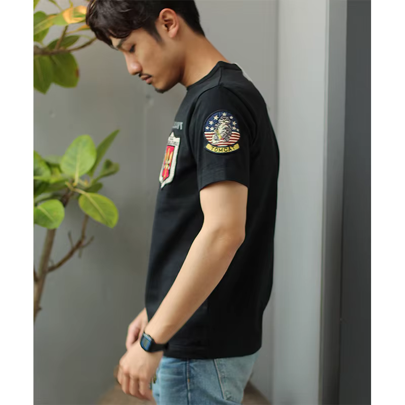 Top Gun O cou militaire pilote de l'armée de l'air Patch femme homme T-shirt WAPPEN BADGES été