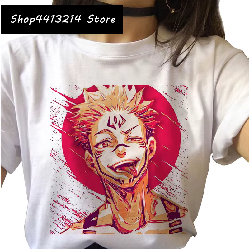 Femmes Jujutsu Kaisen T-Shirt japonais Anime Grunge