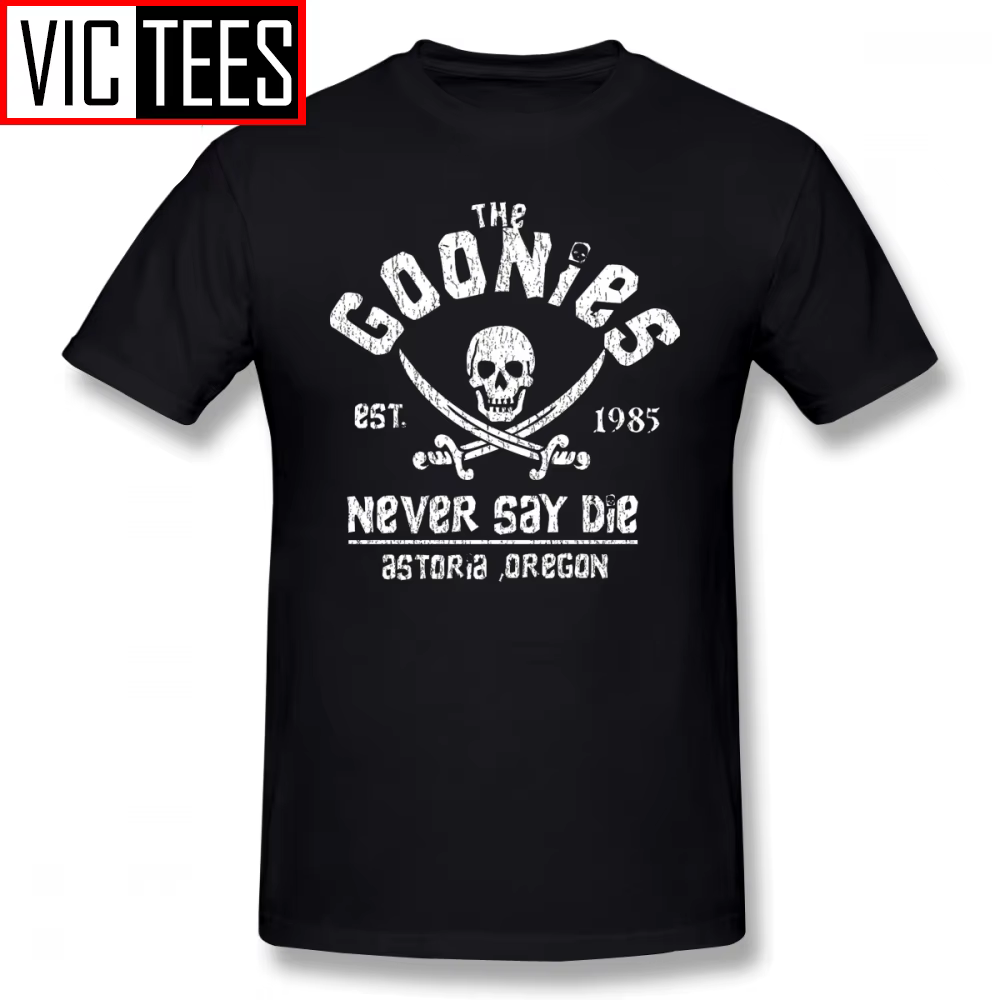 T-Shirt graphique Goonies pour hommes, 100% coton, amusant, pour la plage