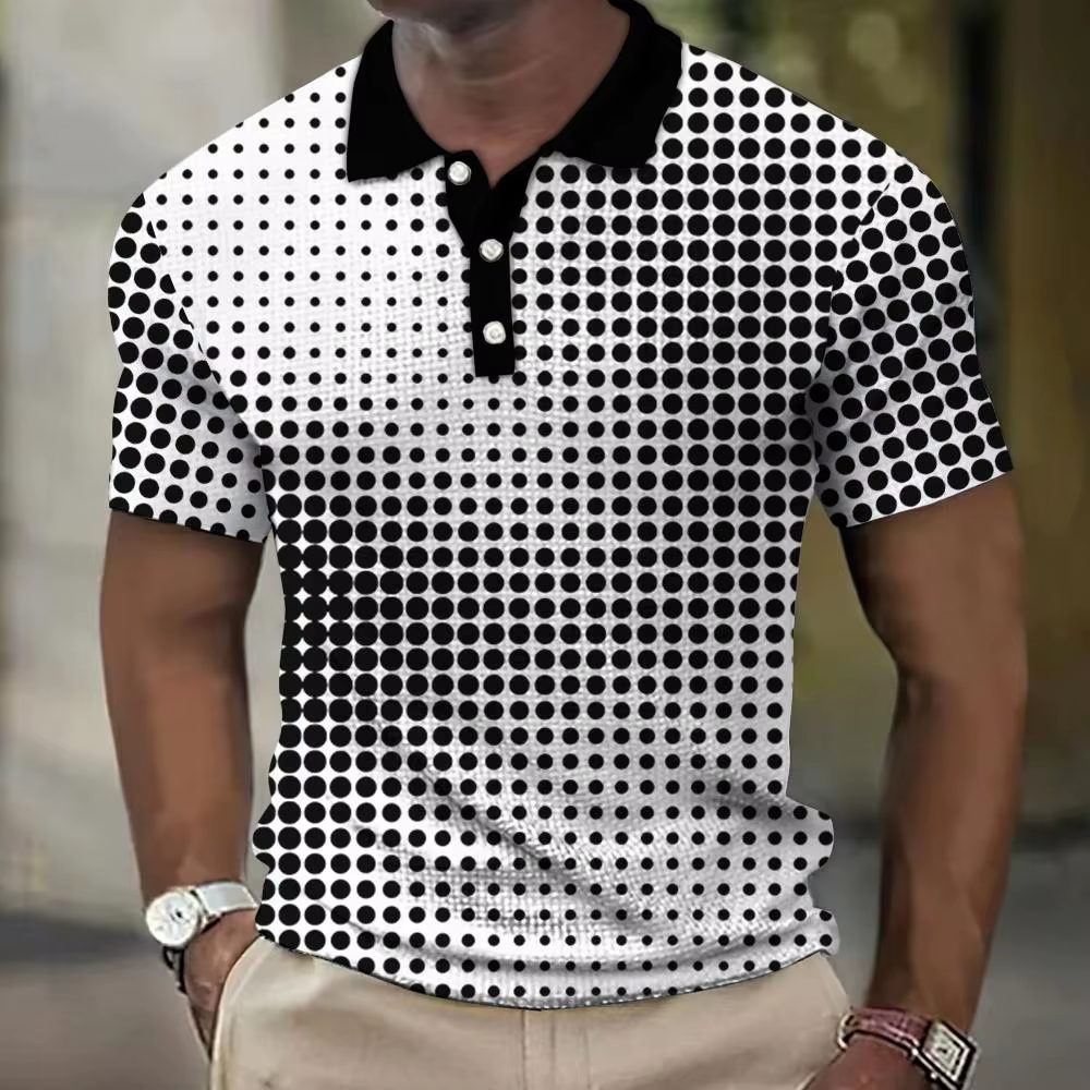 2023 Vente chaude Polo T-Shirt pour hommes 3d Spot imprimé vêtements