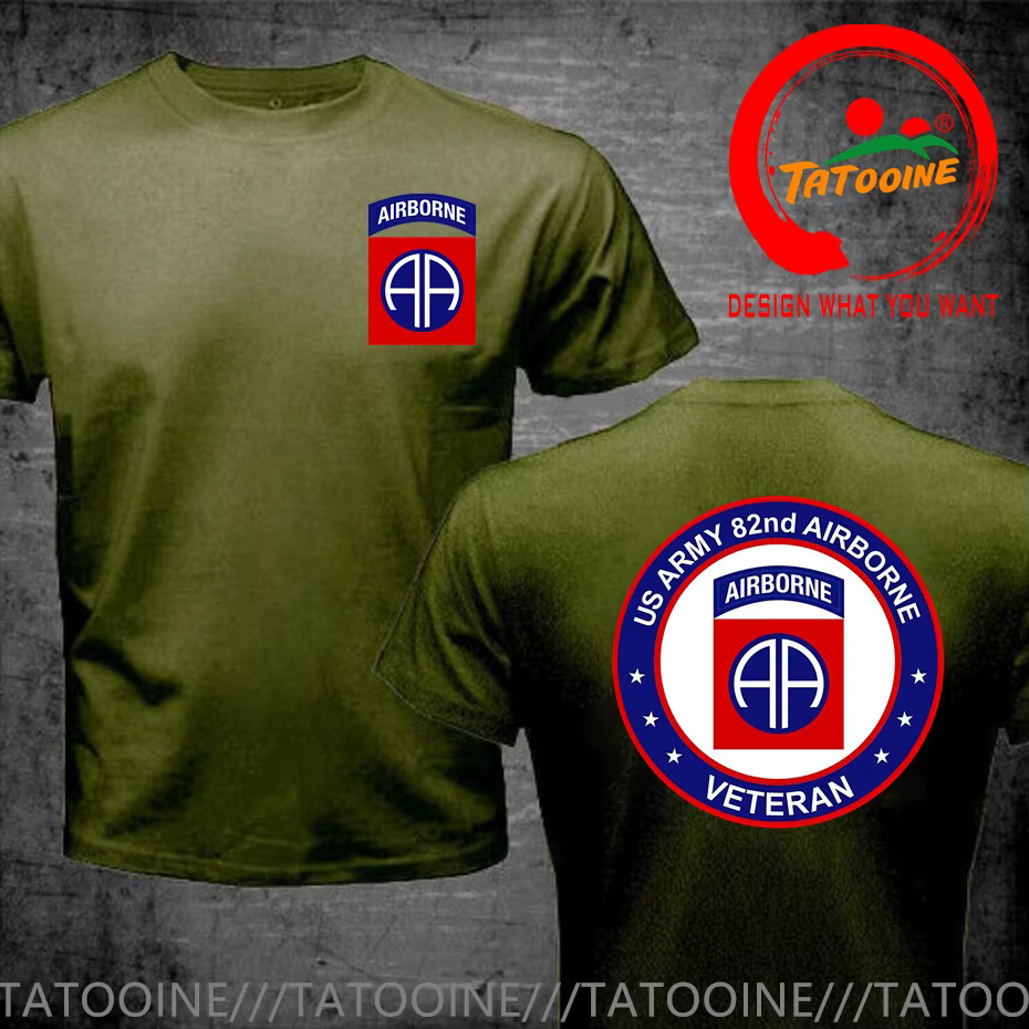 Armée américaine 82nd Airborne T-Shirt hommes mode