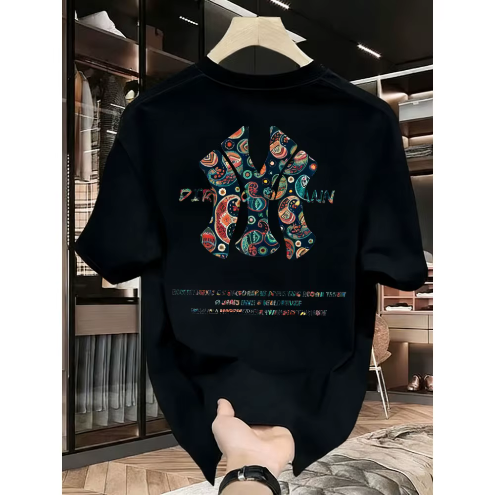 T-shirt imprimé Paisley NY de marque tendance et luxueuse