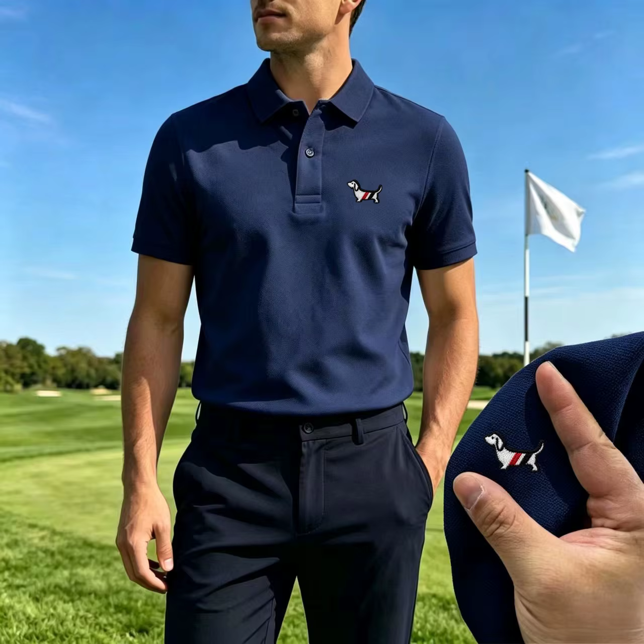 Nouveau polo d'été haut de gamme pour hommes