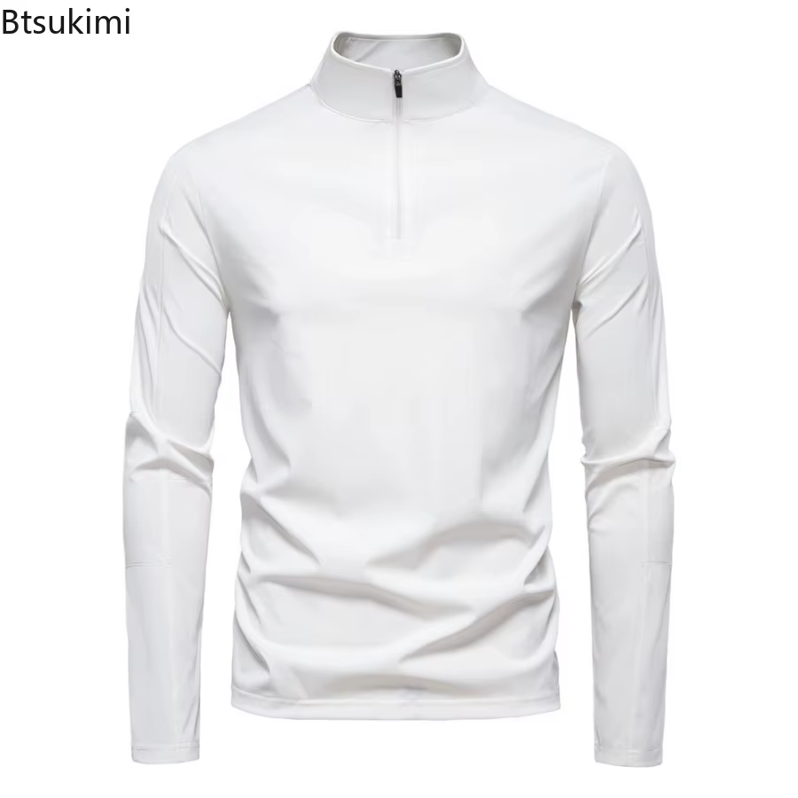 Nouvelle Collection Printemps-Été 2026 – T-shirt Anti-UV UPF100+ à Manches Longues et Demi-Zip pour Homme – Idéal Pêche et Randonnée en Extérieur