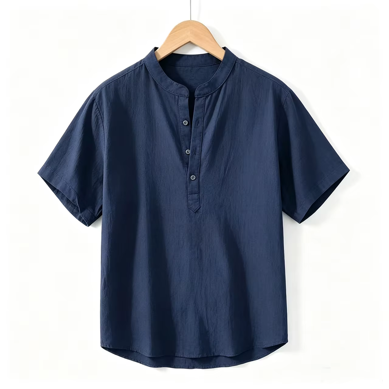 Chemise hawaïenne en lin à manches longues pour homme