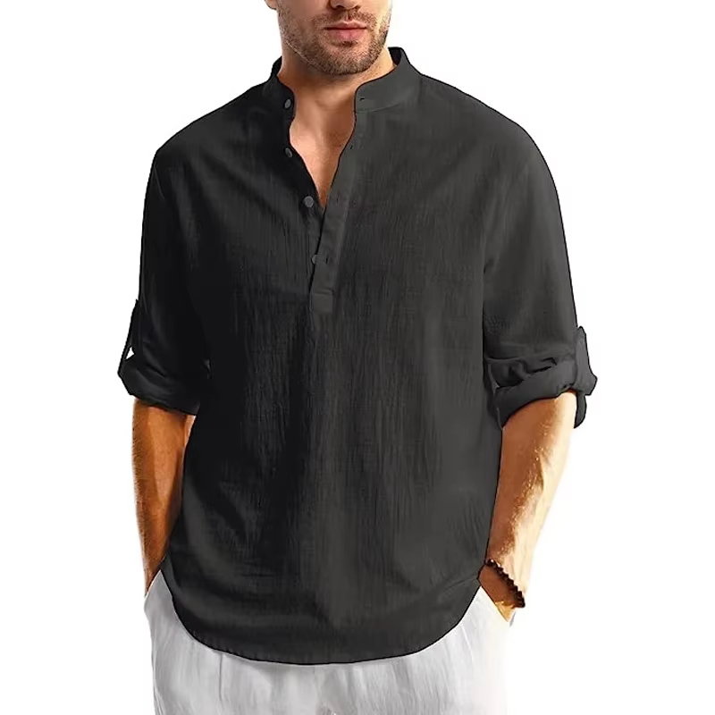 Henley – chemise à manches longues pour hommes