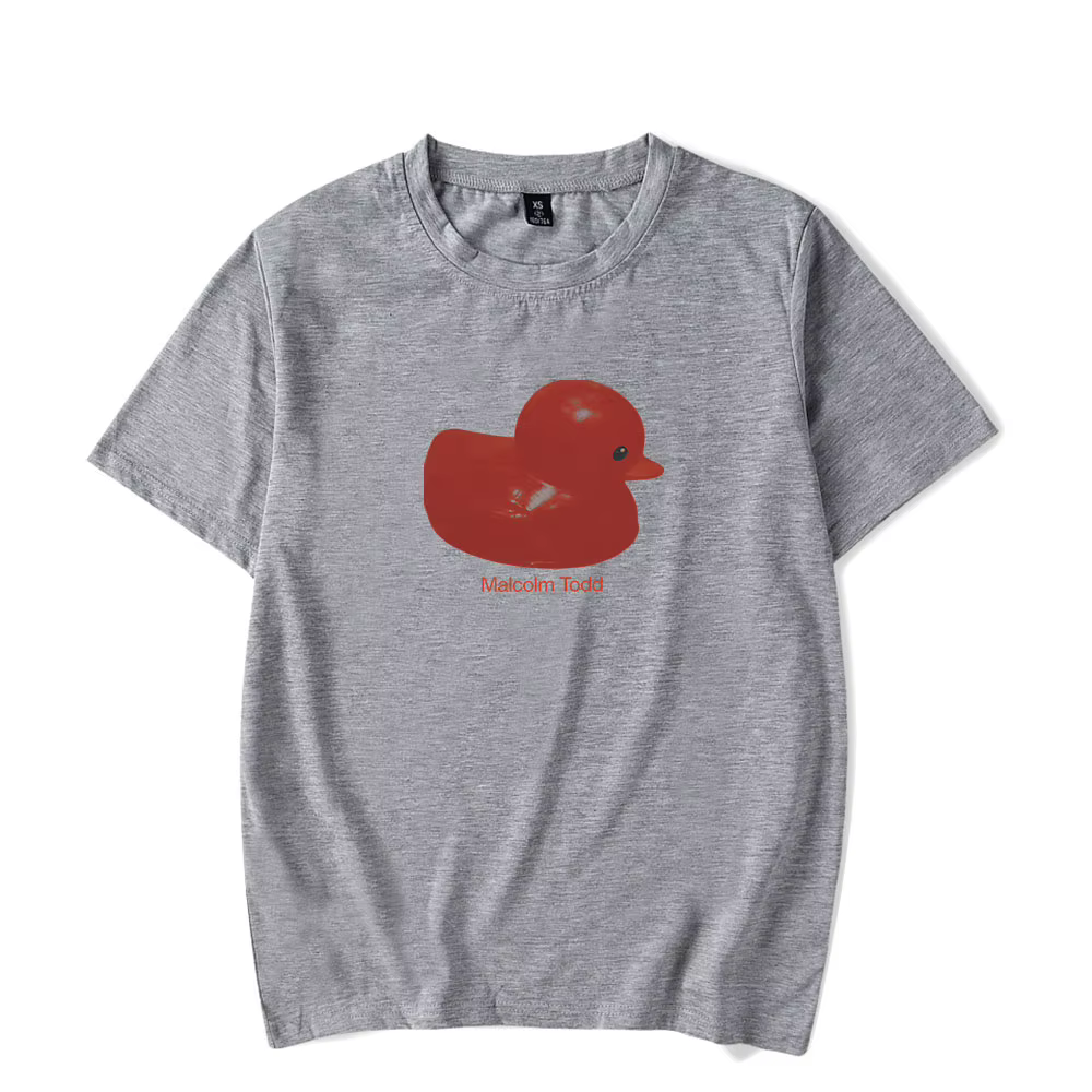 Malcolm Todd Duck Tee T-shirt unisexe décontracté à manches courtes et col rond pour tenue de rue quotidienne