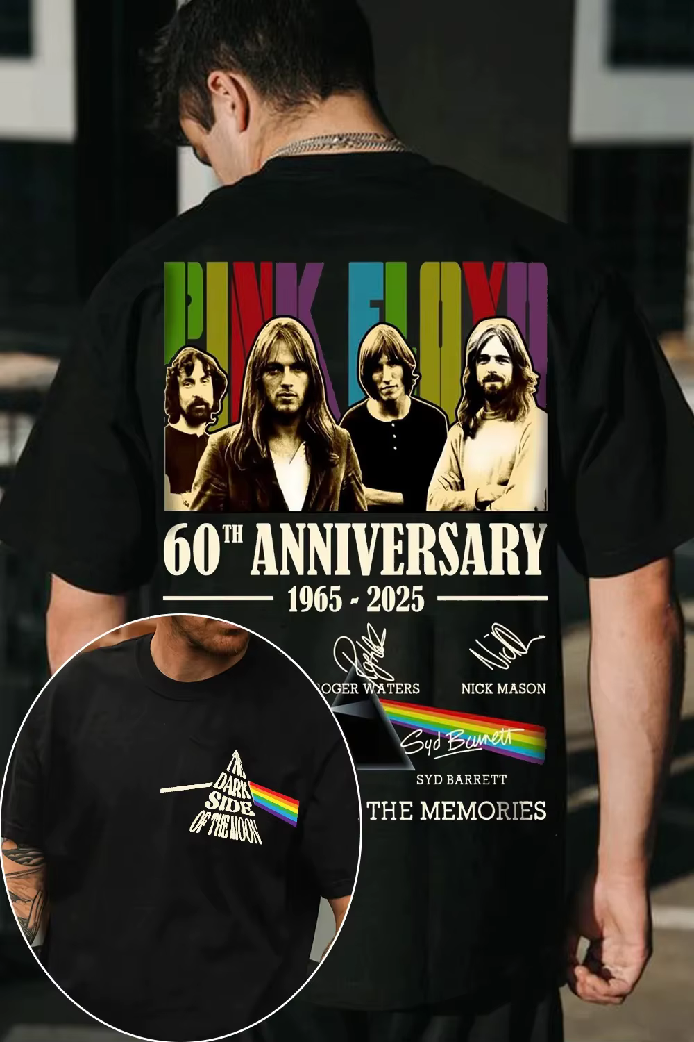 T-shirt en coton avec motif Pink Floyd