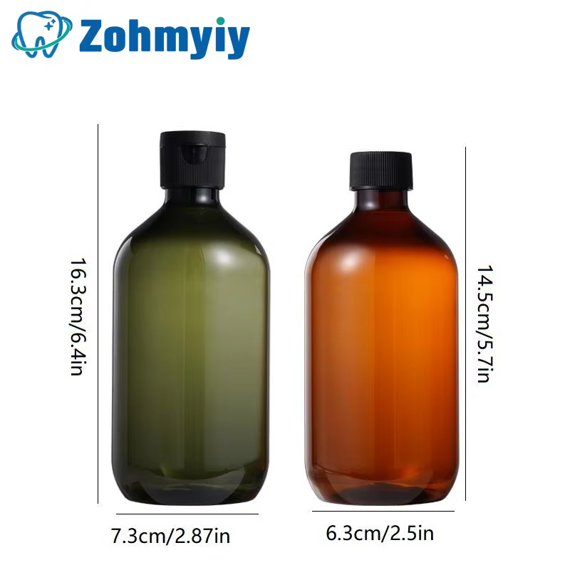 Bouteilles distributeur à bouchon rabattable 300ML 500ML en plastique rechargeables pour lotion, shampoing, savon – Essentiels de voyage et de salle de bain