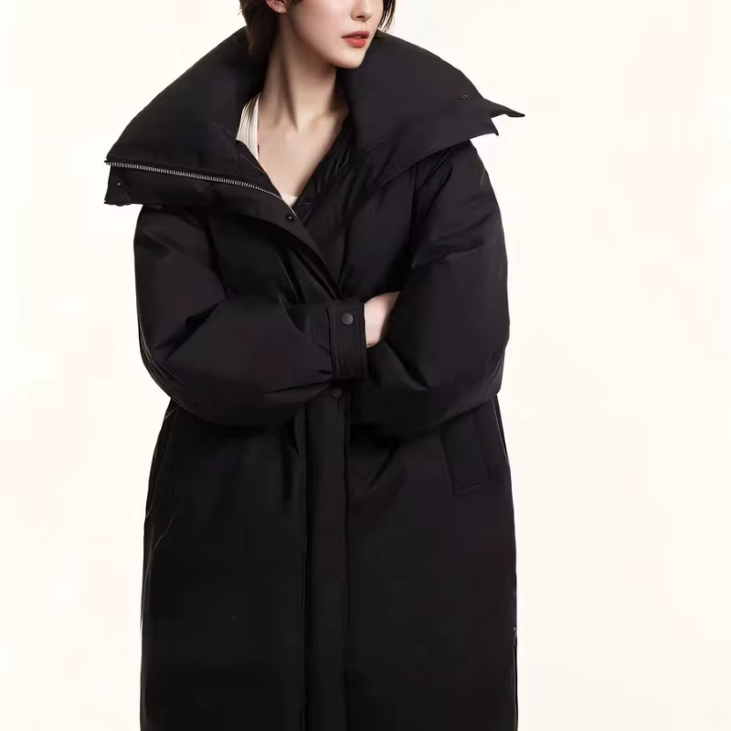Doudoune courte et longue pour femmes, veste chaude optique à capuche avec wstring de proximité, paresseux et luxueux, nouveau style hiver 2024