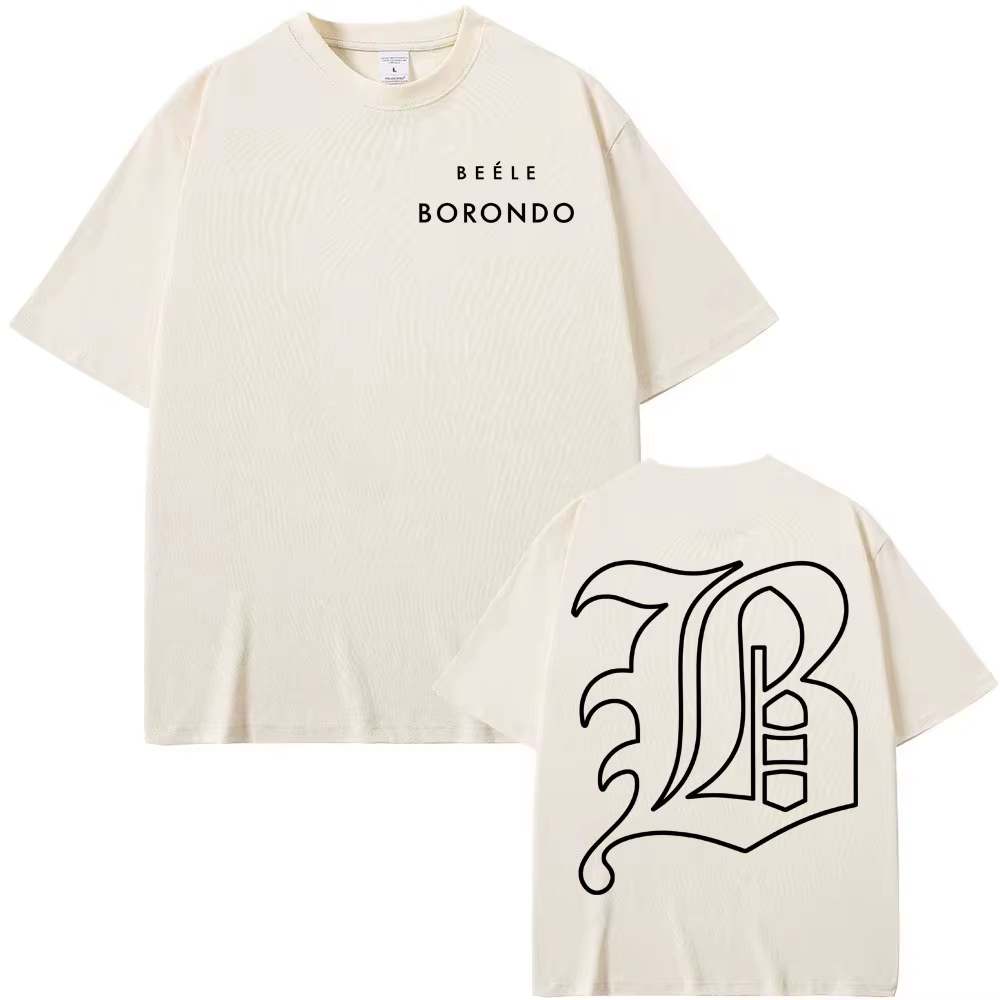 Rappeur BEELE Borondo Logo 2025 impression T-shirts hommes femmes mode haute qualité col rond t-shirt été hauts confort