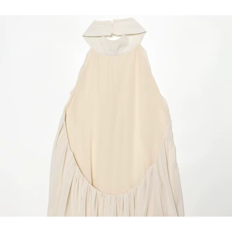 Haut plissé dos nu pour femme