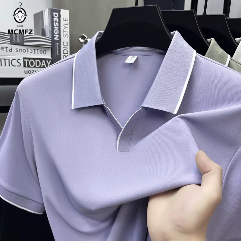 Chemises polo à manches courtes pour hommes