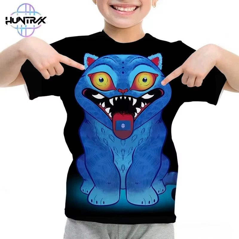 T-shirt à manches courtes 3D pour enfants, T-shirt décontracté à la mode de style K-pop, adapté aux hommes et aux femmes, vêtements d'anime