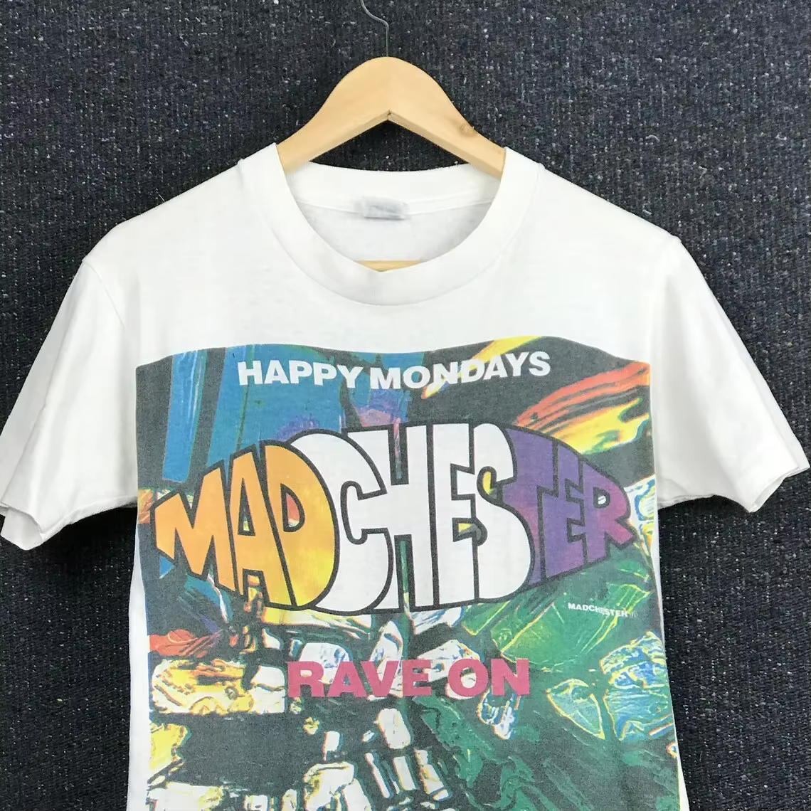 T-shirt Vintage, Happy Monay's Madchester Rave sur Album EP