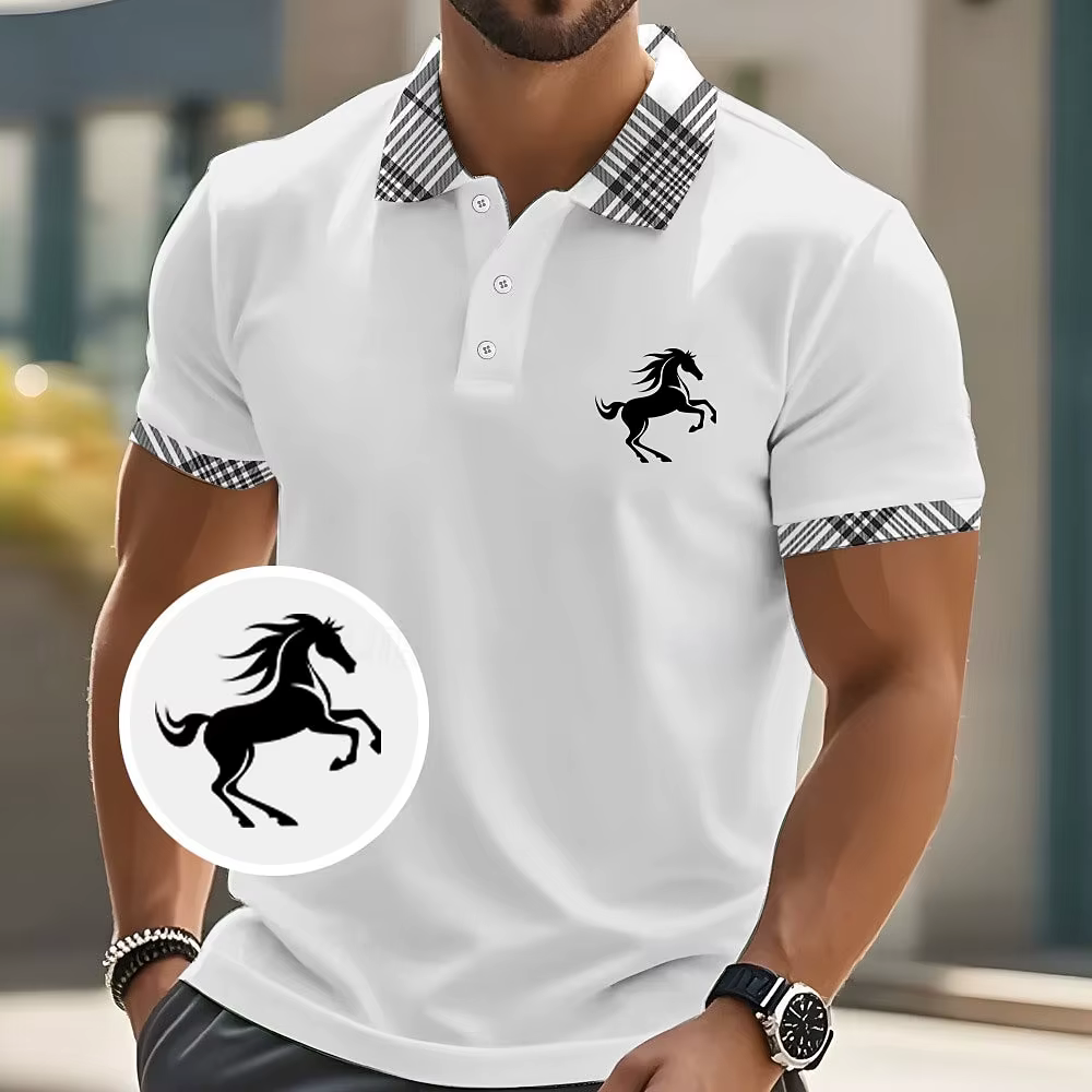 Chemises polo à manches courtes pour hommes