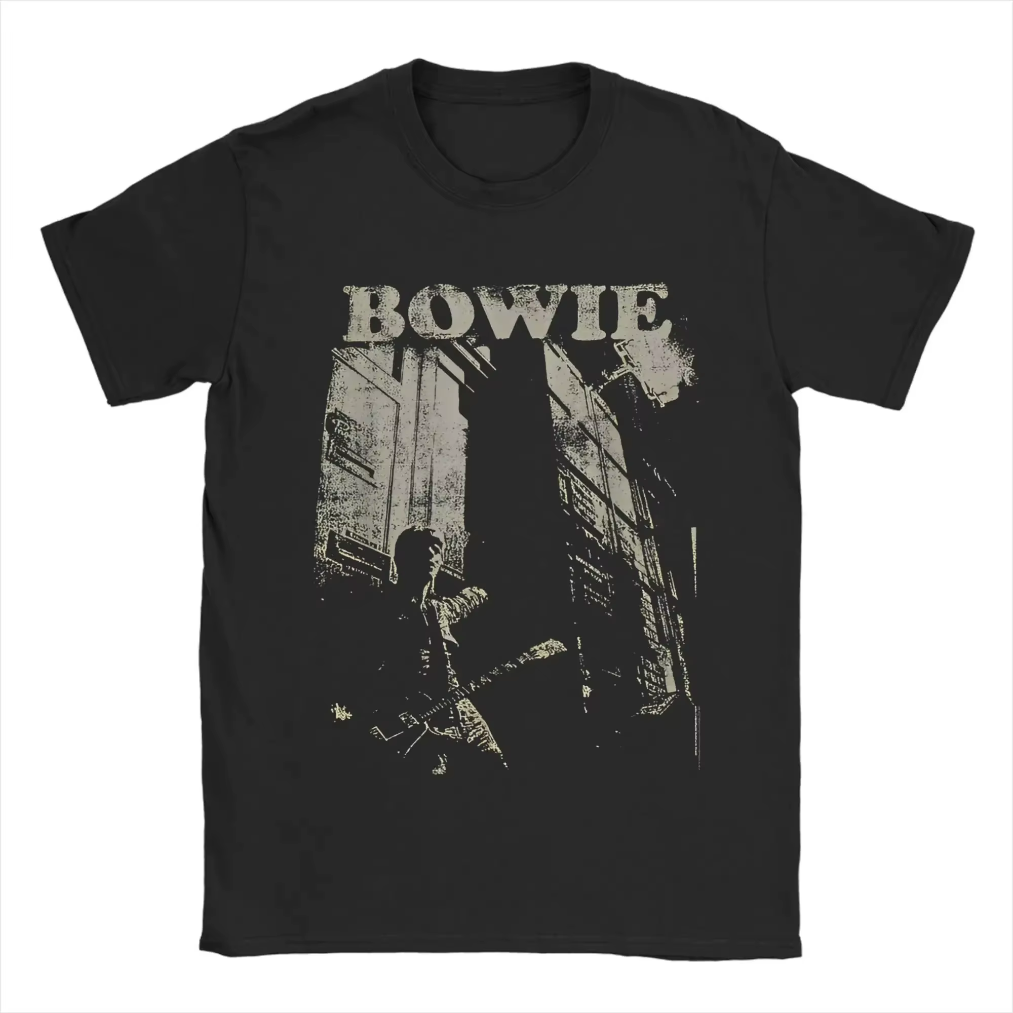 Nouveau T-shirt décontracté à manches courtes et col rond imprimé D-David's Bowied