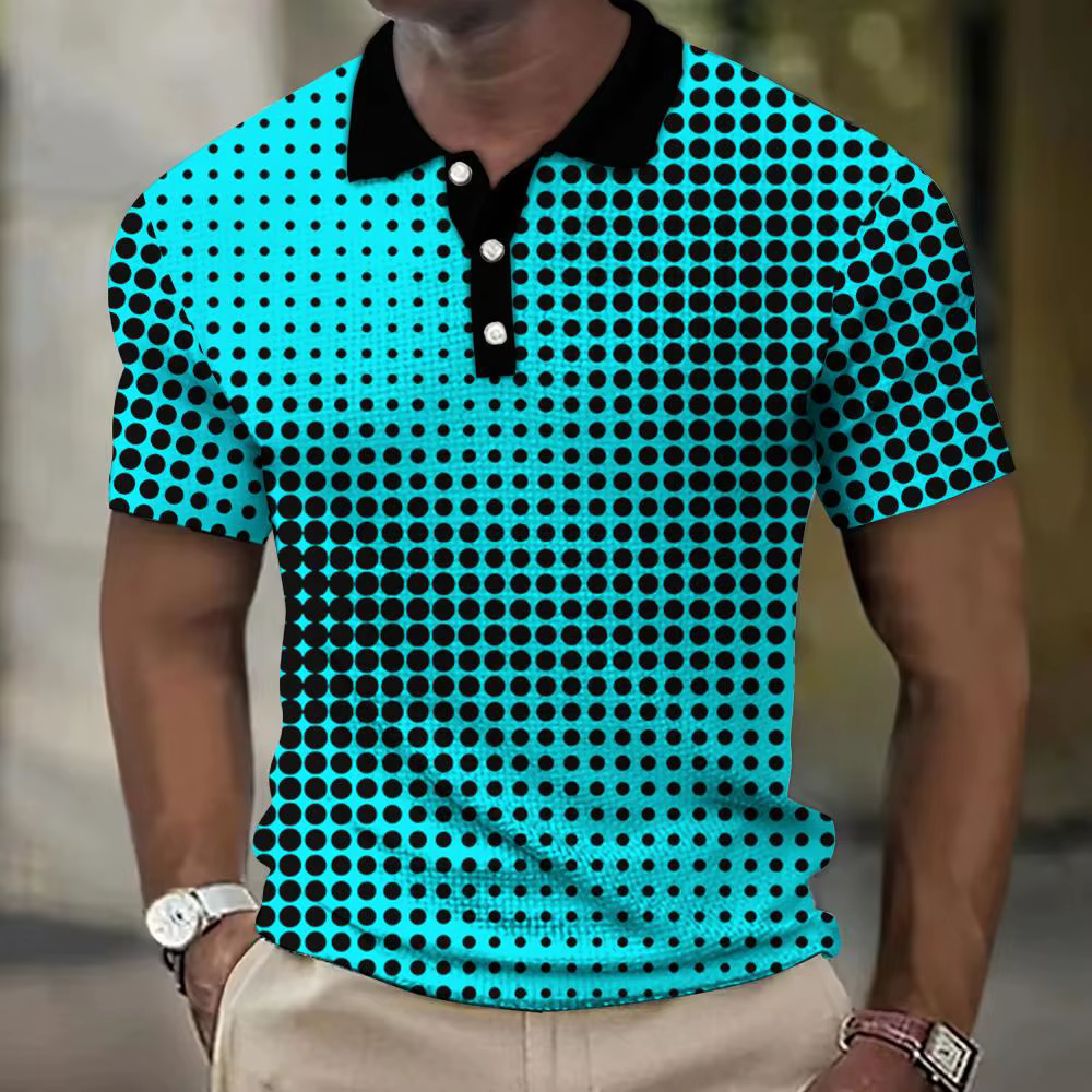 2023 Vente chaude Polo T-Shirt pour hommes 3d Spot imprimé vêtements