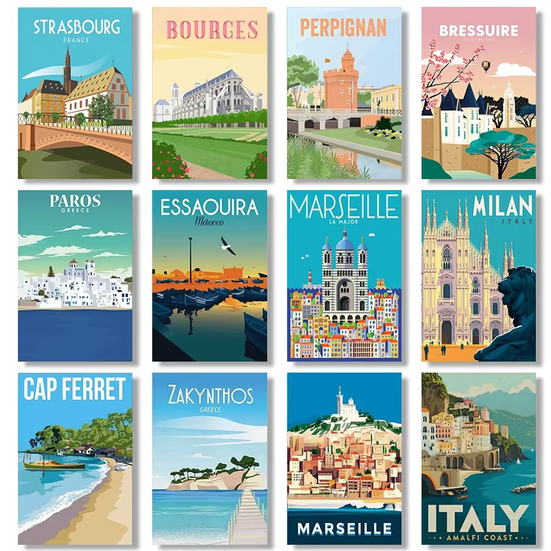 Affiche de voyage en France