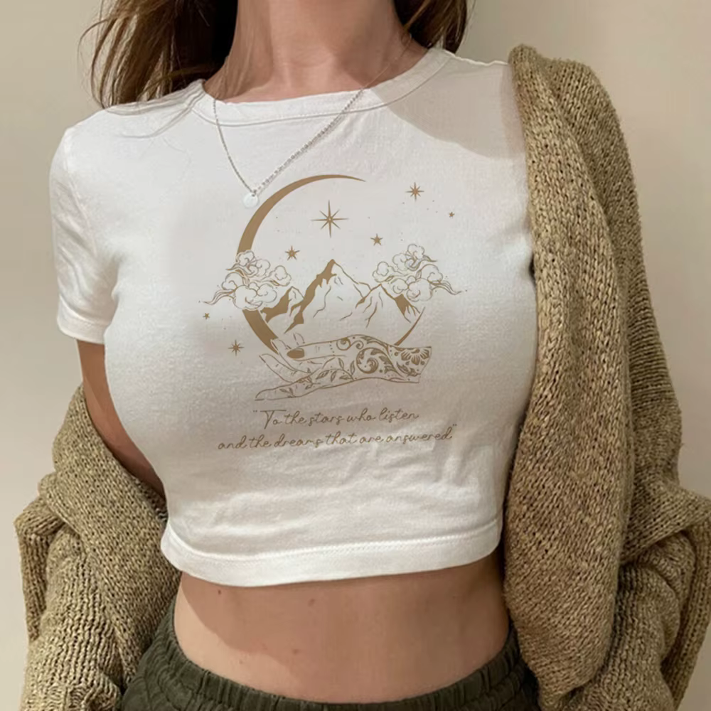 Acotar crop top vintage 2025 années 2000 été recadrée mignon coquette y2k fée filles haut