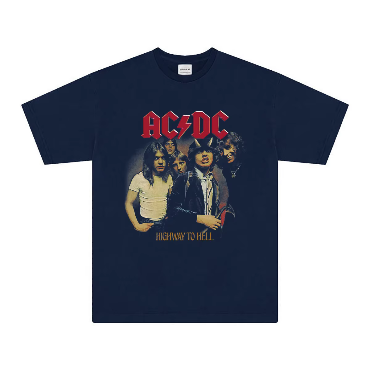 ACDC autoroute en enfer Album T-Shirt groupe métal Punk Rock rétro été manches courtes imprimé coton vêtements pour hommes hauts chemise