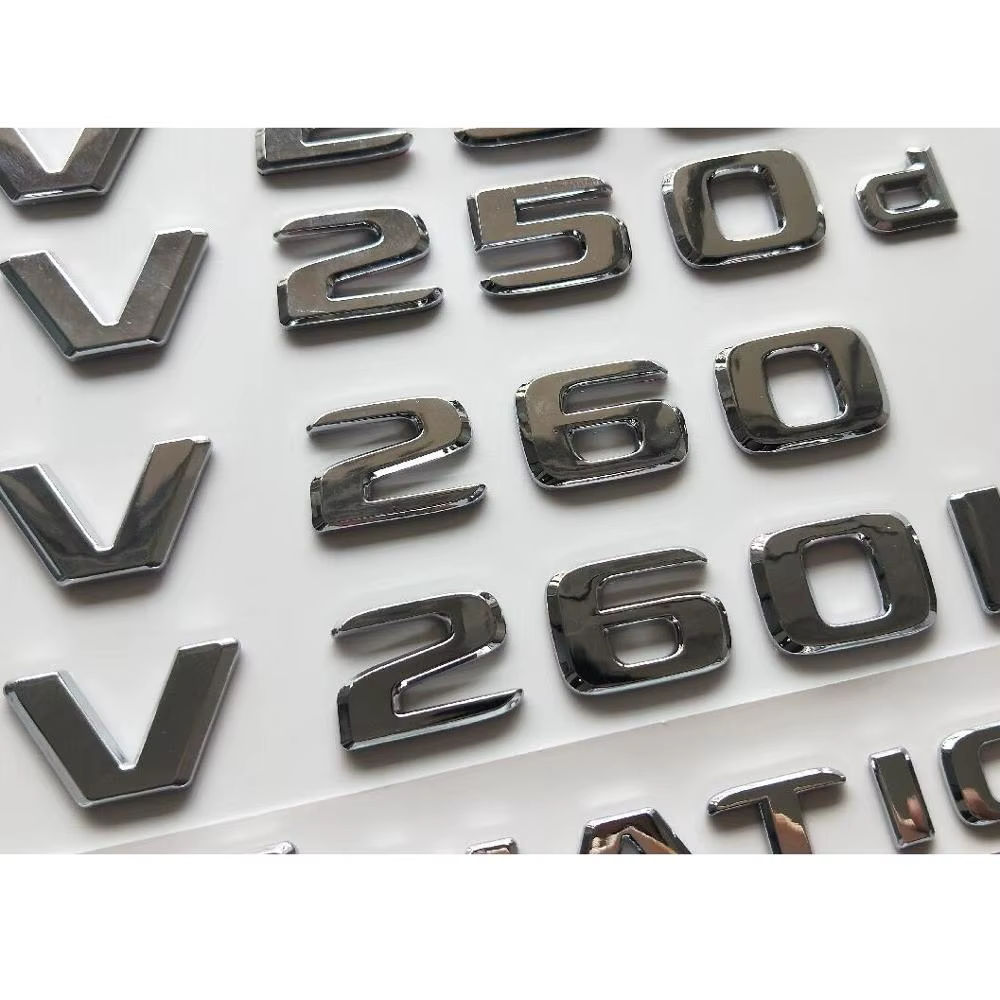 Emblèmes chromés pour Mercedes Benz Classe V W447 MPV V200 V220 V250 V250d V260 V260d V200L V220L V250L V260L V280L 4MATIC
