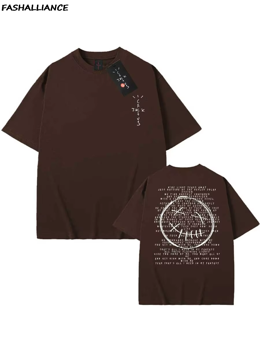 2025 Cuctus Jack Merch 100% coton Hip Hop t-shirt pour hommes femmes Utopia été Streetwear Vintage