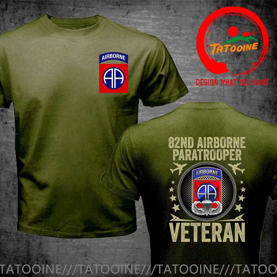 Armée américaine 82nd Airborne T-Shirt hommes mode