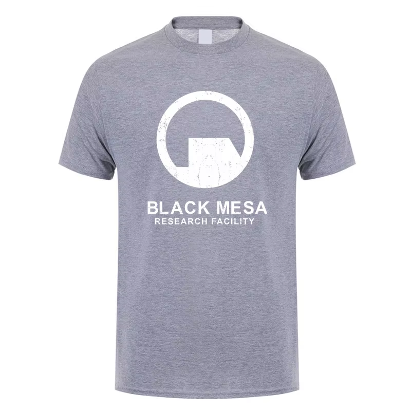 Noir Mesa établissement de recherche t-shirt graphique hommes coton Streetwear à manches courtes t-shirts