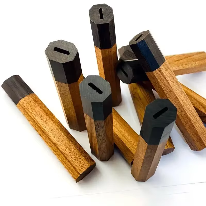 1 pièces manche de couteau de cuisine japonais poignée octogonale pour bricolage japonais Gyuto Deba Nakiri manche en bois massif manche de couteau Sashimi