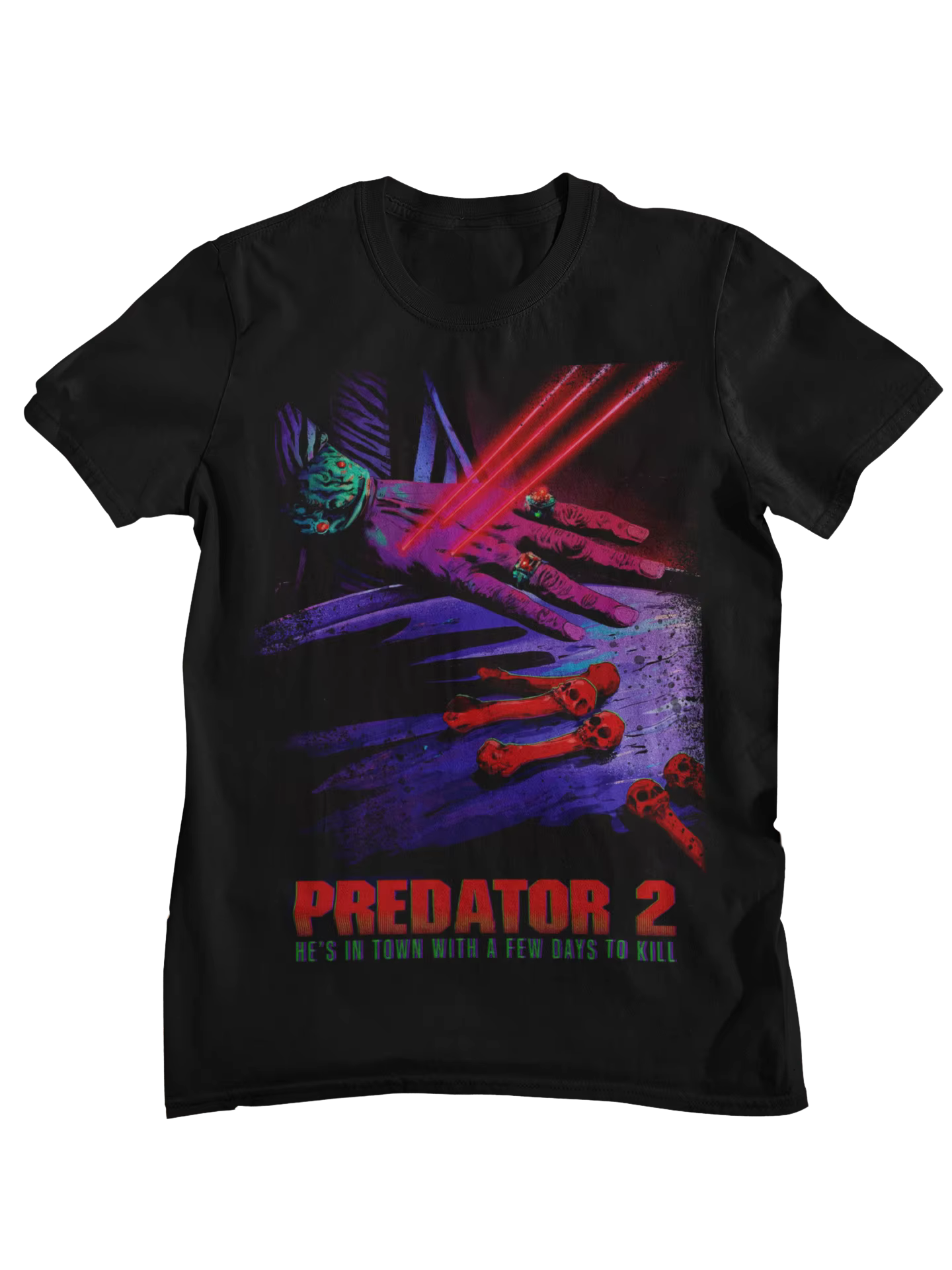 T-shirt imprimé rétro du film Predator pour hommes et femmes