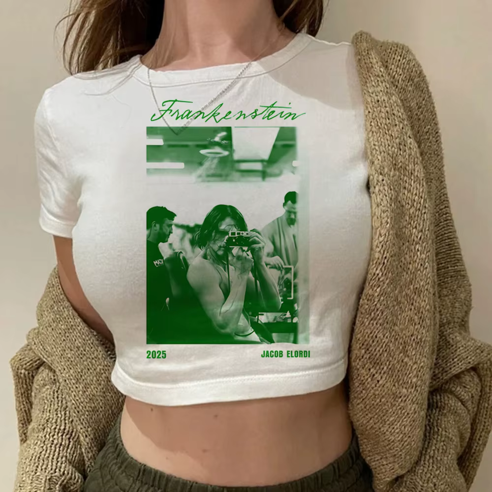 Jacob Elordi crop top shoujo meme été années 2000 goth emo t-shirt y2k funny