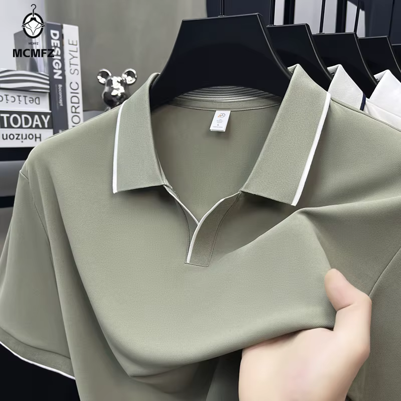 Chemises polo à manches courtes pour hommes