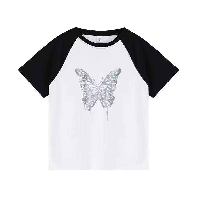 Coton manches Raglan papillon conception