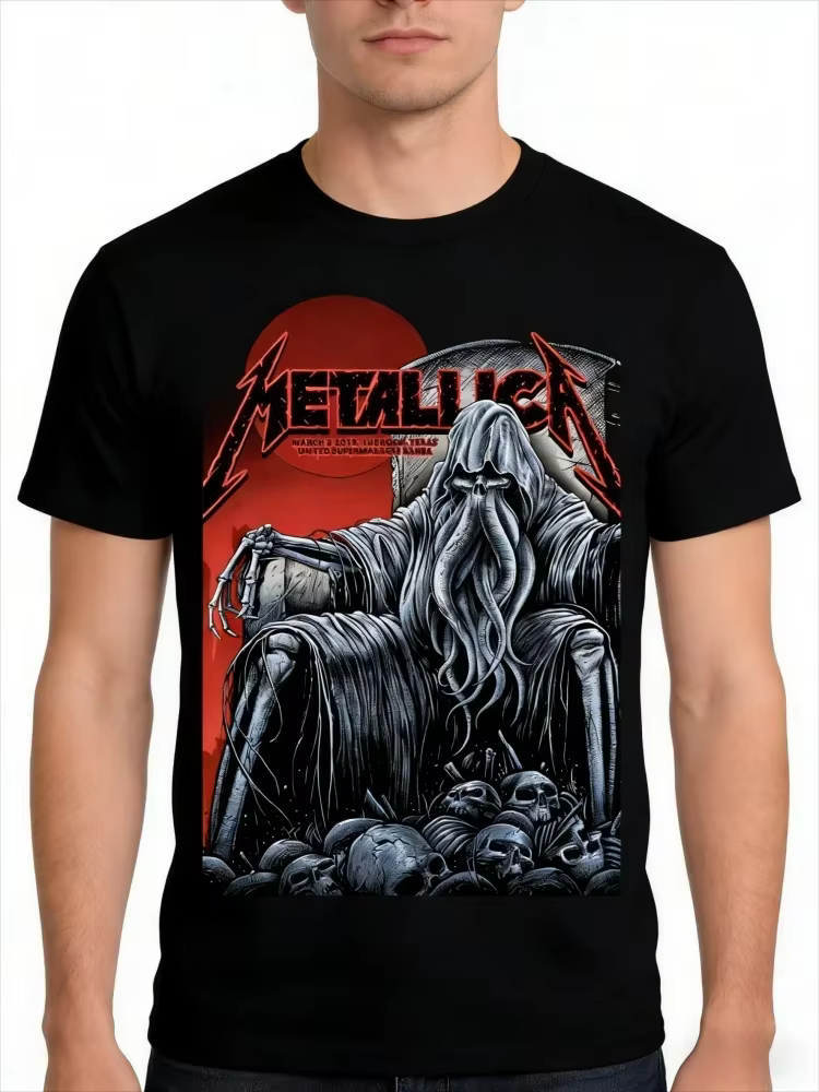 T-shirt avec impression graphique de la couverture du nouvel album METALLICA
