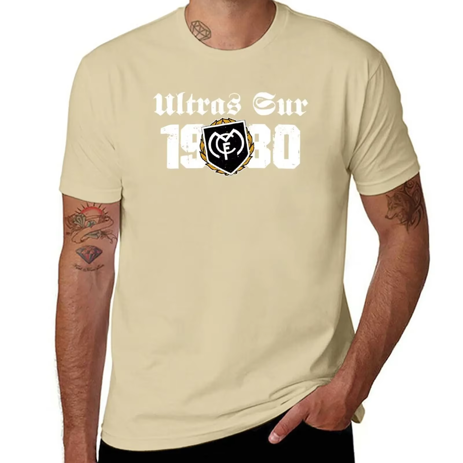 Nouveau T-shirt ULTRAS SUR 1980 surdimensionné pour hommes