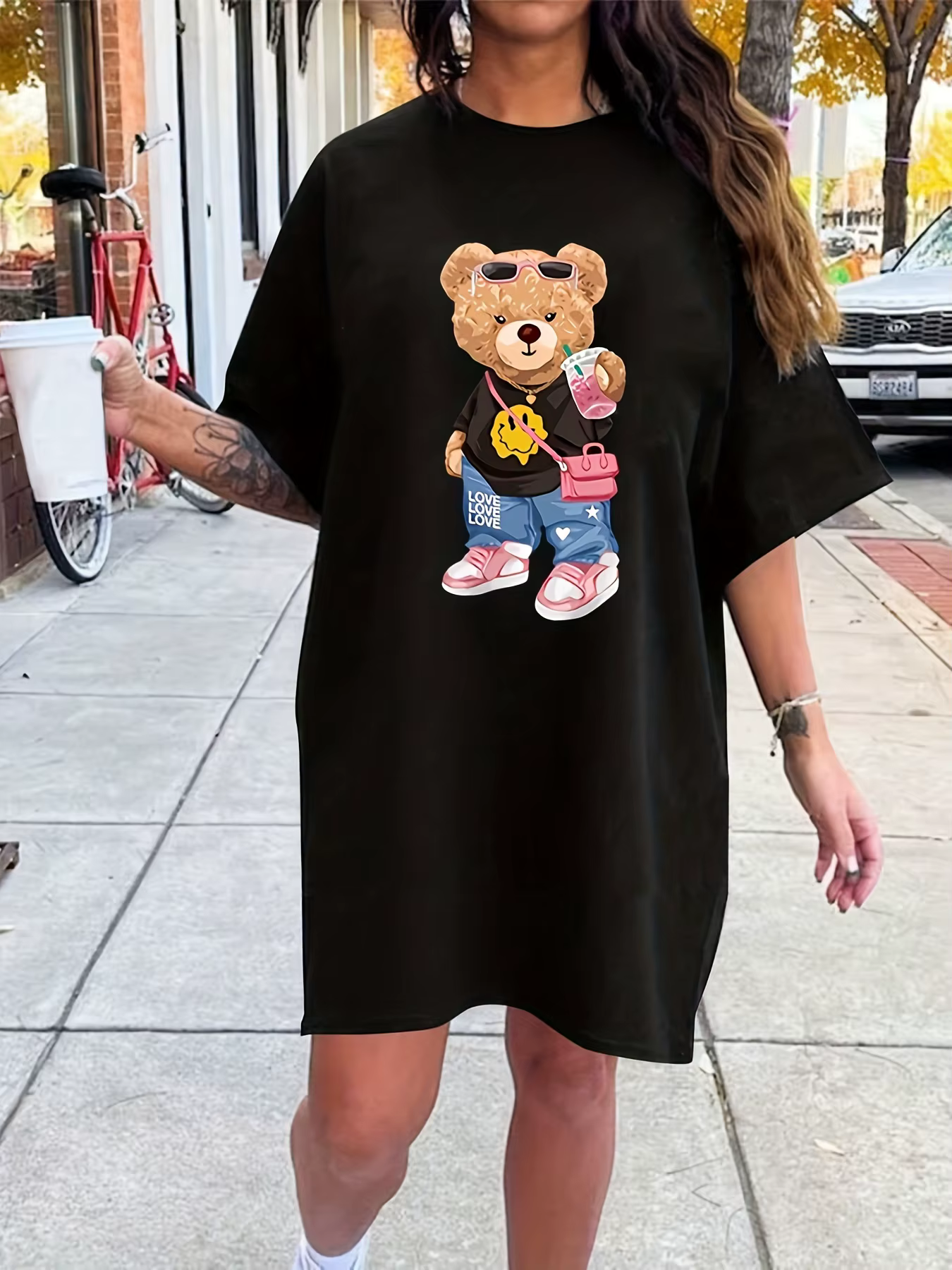 Mini T-shirt à manches courtes et col rond pour femmes