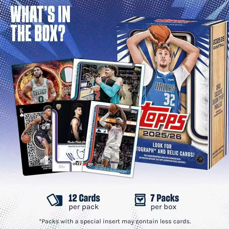 Collection de cartes de stars de basket-ball NBA Topps authentiques 2025-2026