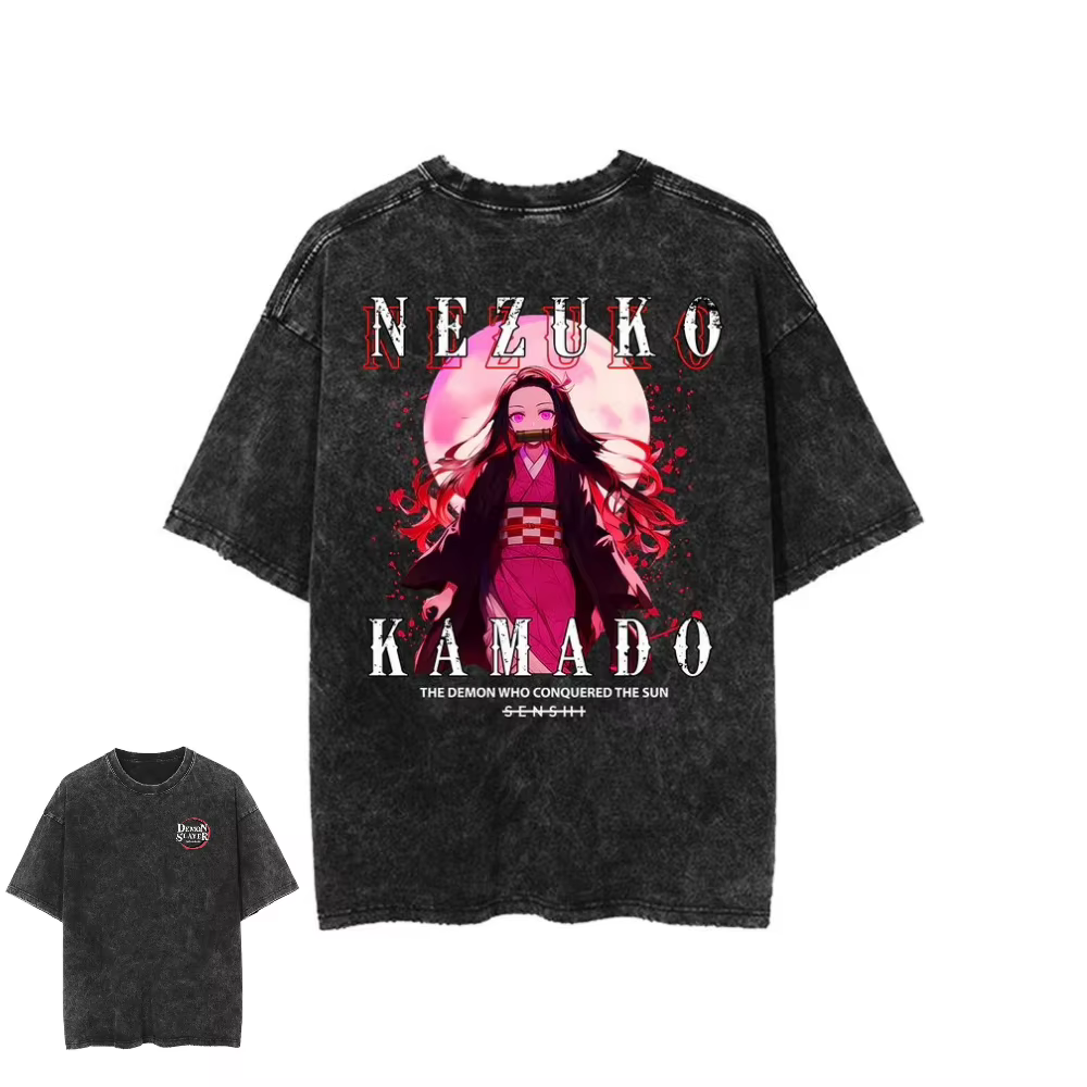 T-shirt vintage Demon Slayer Nezuko Kamado Anime pour hommes et femmes