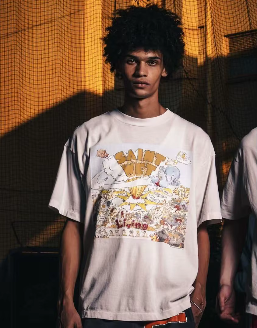 SAINT T-shirts blancs à manches courtes