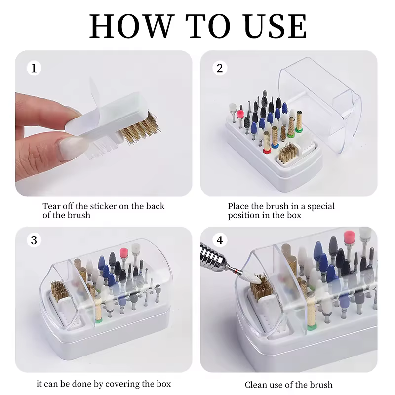 Boîte de rangement professionnelle pour perceuse à ongles